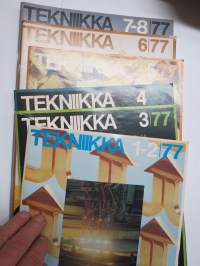 Tekniikka-lehtiä vv. 1973-1977 yhteensä 24 kappaletta