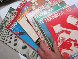 Tekniikka-lehtiä vv. 1973-1977 yhteensä 24 kappaletta