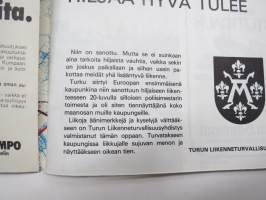 Oikein Turussa - Liikenneopas -Turun kaupunkiliikenteen ajo-ohjieta ja pulmatilanteiden yleisiä ohjeita ym.