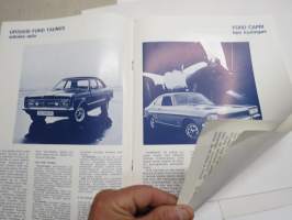 Ford valikoimasta auto mittojenne mukaan- Cortina, Escort, Taunus, Capri, 17M, 20M / 26M -myyntiesite
