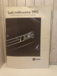 Saab mallivuonna 1993 9000CD, 9000CS, 9000CC, 900 -myyntiesite / brochure