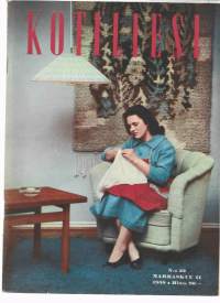 Kotiliesi 1958 nr 22 käsitöitä, kahden ja kolmen polven perhe, lasten 1. vuosi, talvikauden ruokalista