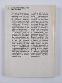 Operations research : a methodological approach