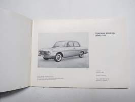 DKW F 102 (Auto-Union - DKW) -omistajan käsikirja / käyttöohjekirja