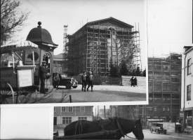 Tammer hotellia rakennetaan Tampere 1920 l - valokuva uusintapainos 18x24 cm   2 kpl erä