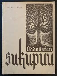 Väänästen sukupuu N:o 3-4/1946 Kekrinä - Väänästen sukuseuran aikakauskirja