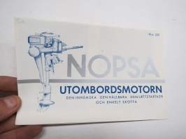 Nopsa utombordsmotorn -ulkolaitamoottori myyntiesite