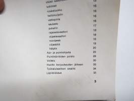 Sampo 10 ajopuimuri, leikkuupuimuri -käyttöohjekirja