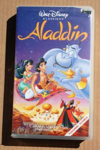 VHS - Walt Disney klassikot - Aladdin, 1992. Kesto 86 min. Suomenkielinen puhe