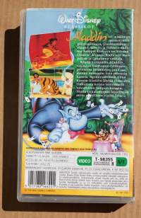 VHS - Walt Disney klassikot - Aladdin, 1992. Kesto 86 min. Suomenkielinen puhe