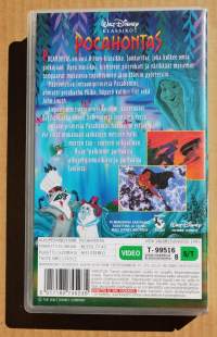 VHS - Walt Disney klassikot - Pocahontas, 1995. Kesto 77 min. Suomenkielinen puhe