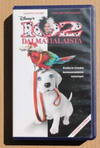 VHS - Walt Disney - 102 dalmatialaista, 2000. Kesto 96 min. Suomenkielinen puhe. Glenn Close, Gerard Depardieu