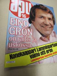 Apu 1980 nr 16 -konekaappari Lamminpartaan vaimo otti eron, Eino Grön, katso sisällysluettelo