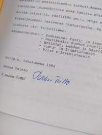 Lahden seudun postihistoriaa ja toimipaikkaluett (signeerattu)
