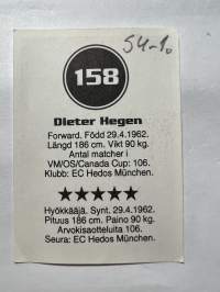 Dieter Hegen jääkiekko -keräilykortti / tarra