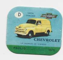 Chevrolet - keräilykuva, kahvipakettikuva