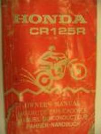 Honda CR125R 1981 owner´s manual käyttöohjekirja
