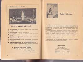 Opintoretket 1957. Suomen Matkailijayhdistyksen matkoja kouluille, opistoille ja järjestöille. Mukana retkitilauskaavake