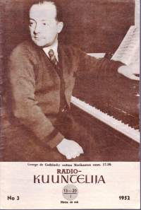 Radiokuuntelija 1952 N:o 3.  13 - 20.1.1952. Sisältää Oy Yleisradio AB:n täydellisen viikko-ohjelman sekä ulkomaisten radioasemien lähetysluetteloita.