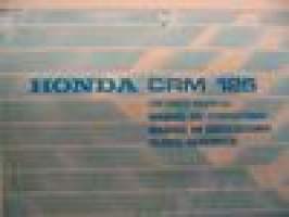 Honda CRM 125 1989 owner´s manual käyttöohjekirja