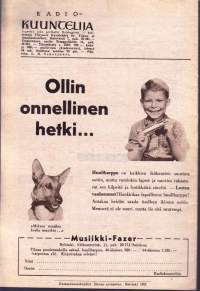 Radiokuuntelija 1952 N:o 13. 23.-30.3.1952. Sisältää Oy Yleisradio AB:n täydellisen viikko-ohjelman sekä ulkomaisten radioasemien lähetysluetteloita.