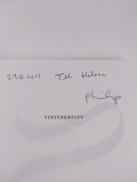 Vinterkriget : en äktenskapsroman (signeerattu, tekijän omiste)