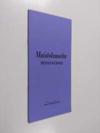 Muistolauseita : minnesverser