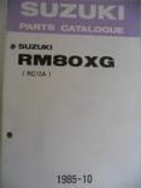 Suzuki RM80XG (RC12A) 1985-10 parts Catalogue varaosaluettelo