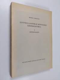 Luoteis-Laatokan murteiden äännehistoria 1, Konsonantit (signeerattu, tekijän omiste)