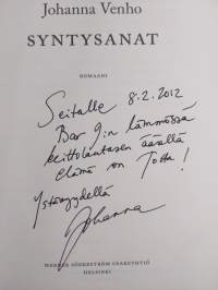 Syntysanat (signeerattu, tekijän omiste)