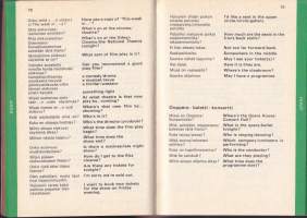 Englantia matkailijoille, 1971? 2500 lausetta, 3000 hyödyllistä sanaa.