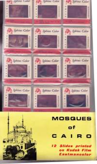 Mosques of Cairo. 12 slides on Kodak Film Eastmancolour. Kairon moskeijat - 12 diakuvaa, sarja 2.