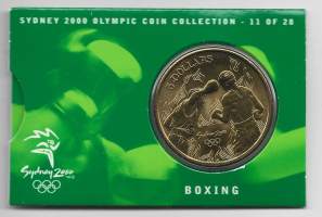 Australia 5 Dollars 2000 Sidney  Olympic  kotelossa / Boxing / Elisabet II (1952-2022)