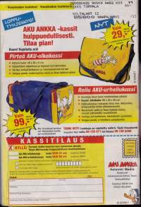 Aku Ankka 1998 N:o 52/53 (23.12.1998). Kaksoisnumero. Lisänä piirtäjä Marc Davisin taidokkaita kuvia.