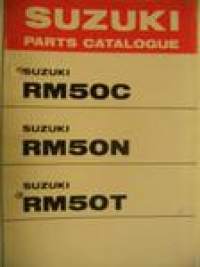 Suzuki RM50C 50N 50T 1980 parts catalogue varaosaluettelo