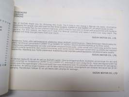 Suzuki Carry K - Carry VT 1983 -käyttöohjekirja / owner´s manual / bilägarhandbok