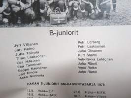 Paimion Haka 1976 IV Divisioona jalkapallo -käsiohjelma