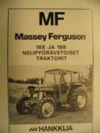 Massey Ferguson 168 ja 188 nelipyörävetotraktori -käyttöohjekirjan liite