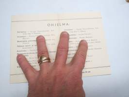 Perniön Urheilijain viime sodissa kattuneiden urheilijoiden Muistotaulun paljastustilaisuus, 23.11.1947 -ohjelmalehtinen
