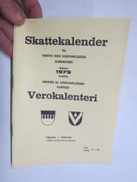 Kemiö &amp; Västanfjärd Verokalenteri 1979 Kimito och Västanfjärds kommuner Skattekalender