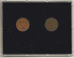 10 penniä  1867 ja 1916 Monetan pakkauksessa