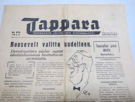 Tappara - Kannaksen joukkojen rintamalehti 1944, nr 875, ilmestynyt 9.11.1944, viimeinen numero