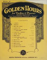 Golden Hours for Violin &amp; Piano - Easy Transcriptions, Classical &amp; Popular. Book 10. (Nuottivihko, piano, viulu)