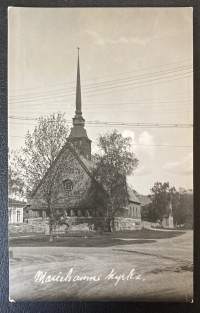 Mariehamns Kyrka - Kulkenut vanha postikortti