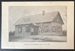 Anjalan Ummeljoen N.K.Y:n talo - Kulkenut vanha postikortti