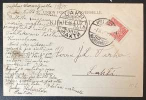 Anjalan Ummeljoen N.K.Y:n talo - Kulkenut vanha postikortti