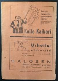 V. Työväen Talviurheilujuhlat Tampereella 24.-25.11.1939 ja Nokialla 25.-26.11.1939 - Ohjelma