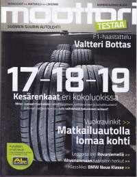 Moottori 2022 N:o 5.  Suomen suurin autolehti. Kesärenkaat eri kokoluokissa 17-18-19&quot;. Matkailuauton vuokraus. Katso muut aiheet kuvasta.