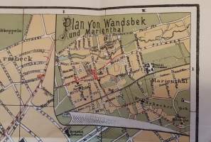 Plan von Hamburg und Altona-Ottensen nebst Wandspek. (Vanhat kartat)