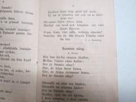 Text till Finska Sångarkören MM´s (Muntra Musikanter) Student-Konserter i Stockholm 1886